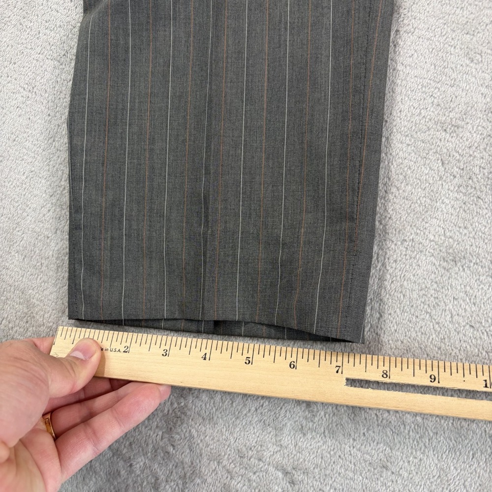 Kiton Napoli Pleated Dress Trouser Pants in Grey Multi Striped Wool Men 34x29 - Picture 14 of 15